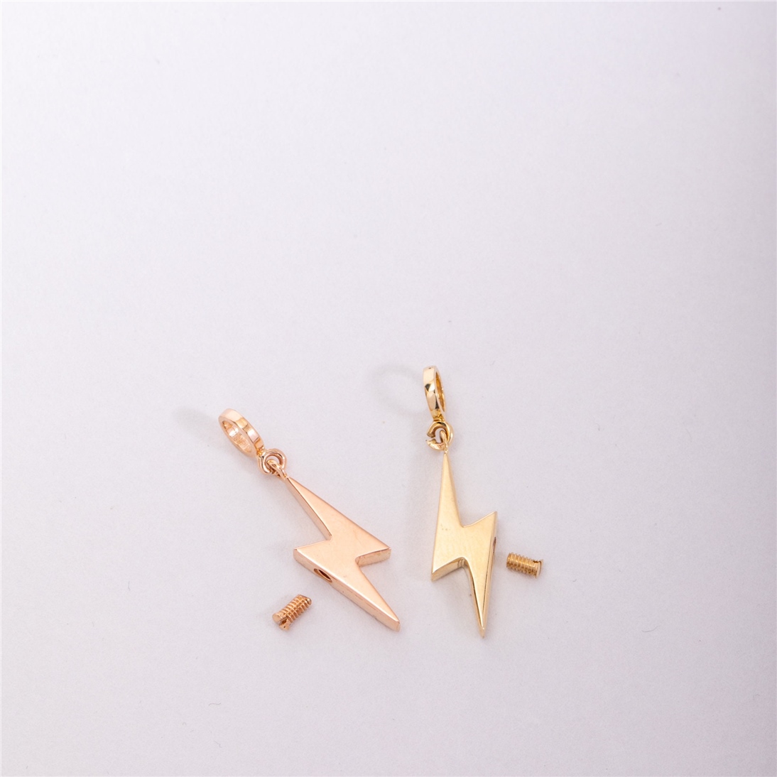 Solid Gold Lightning Bolt Urn Pendant