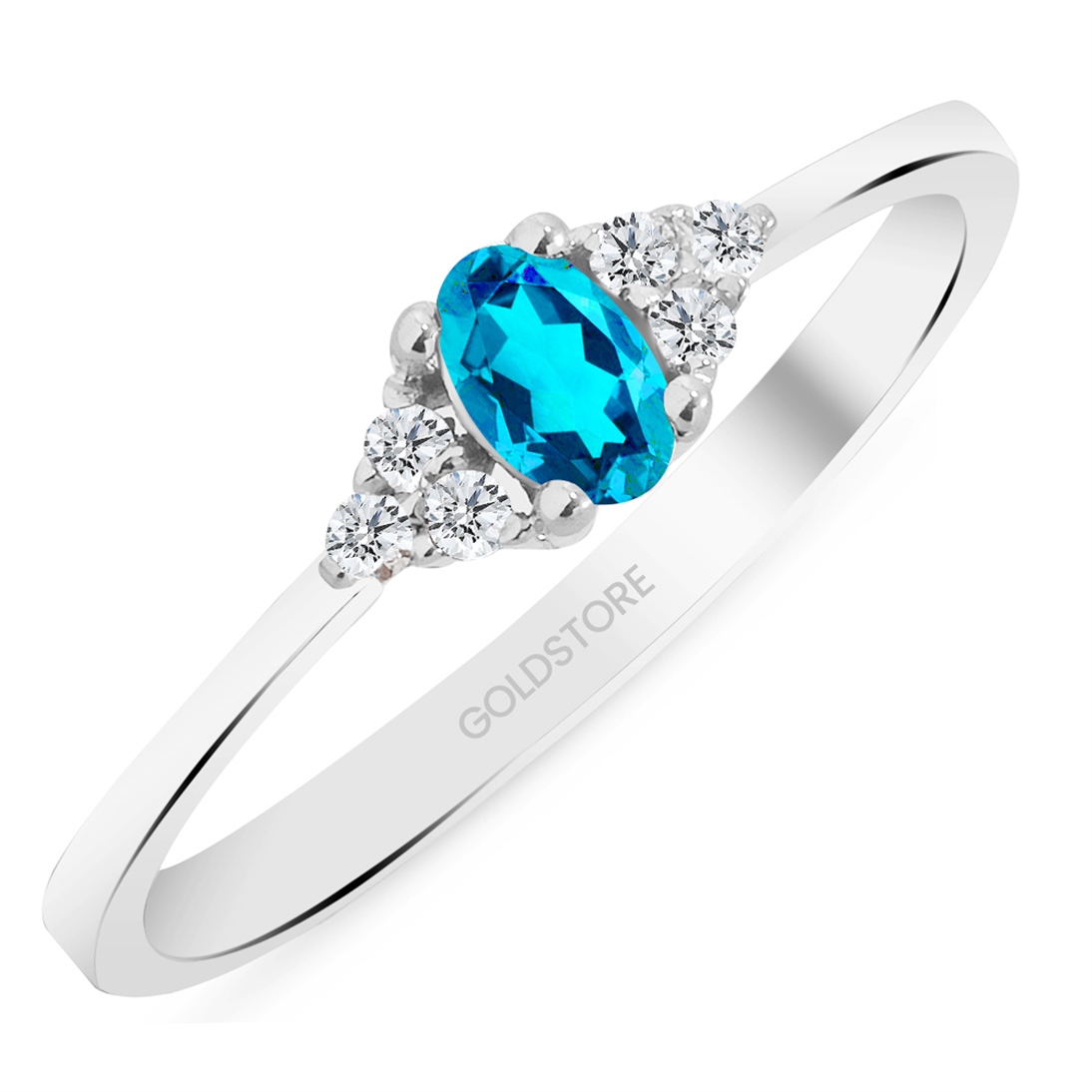 Solid Gold 0.08 ct Diamond Fancy Ring