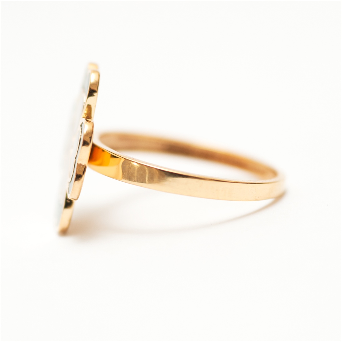 Altın Mineli Yonca Yüzük