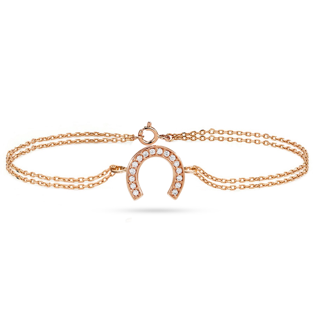 Solid Gold Fancy Horseshoe Bracelet