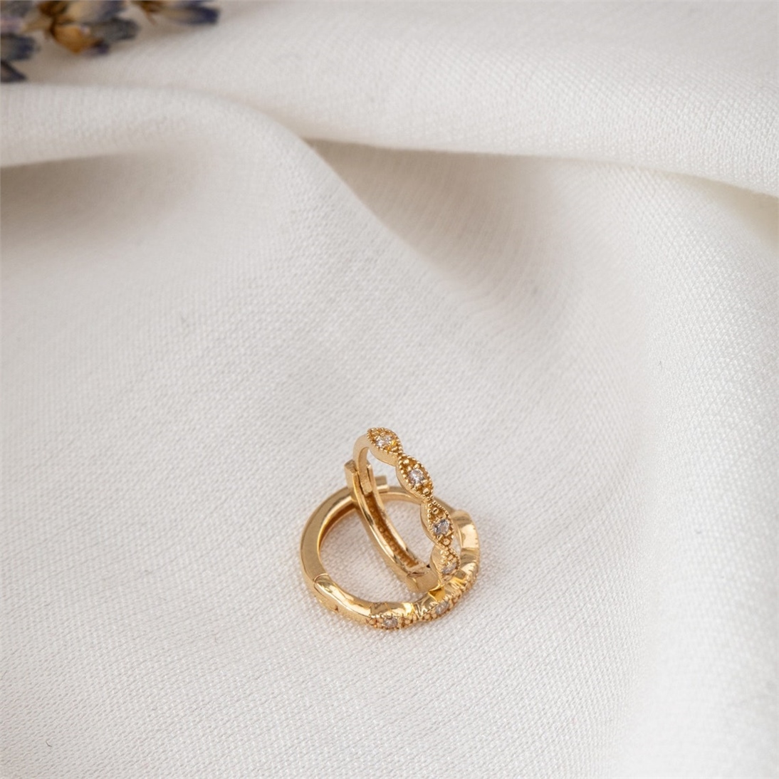 Solid Gold Hoop Earring