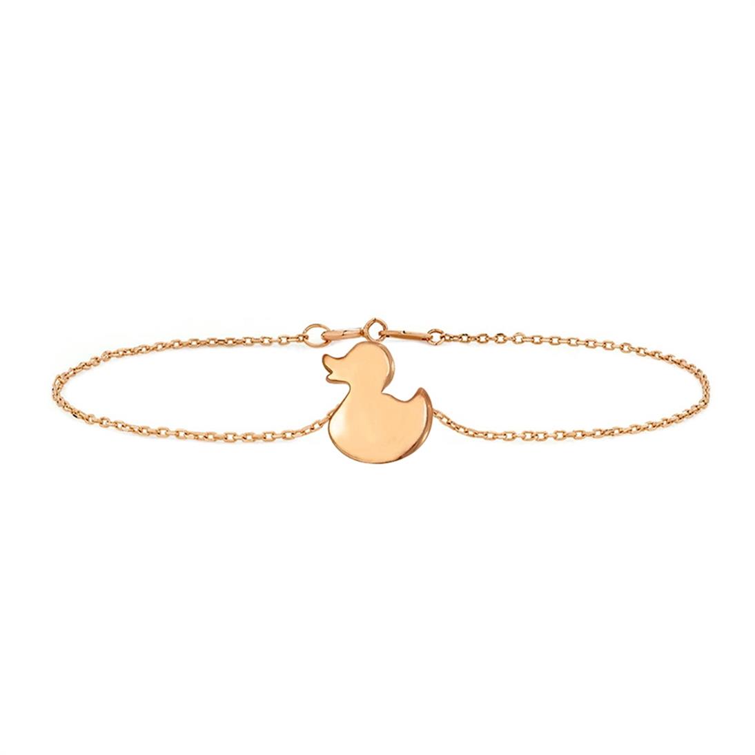Solid Gold Duck Bracelet