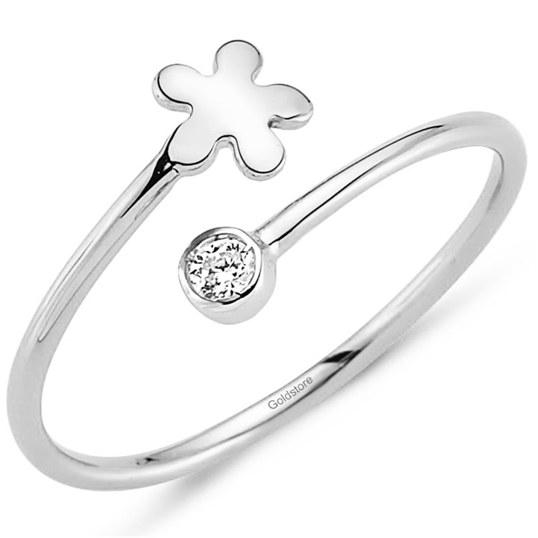 Solid Gold Daisy Ring