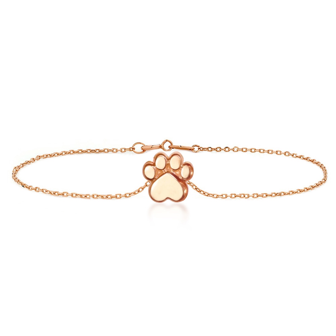 Solid Gold Paw Bracelet