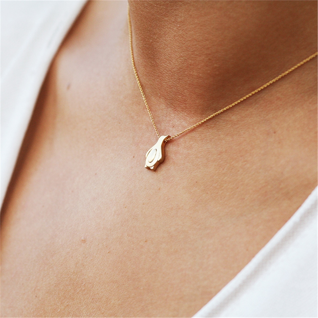 Solid Gold Penguin Necklace