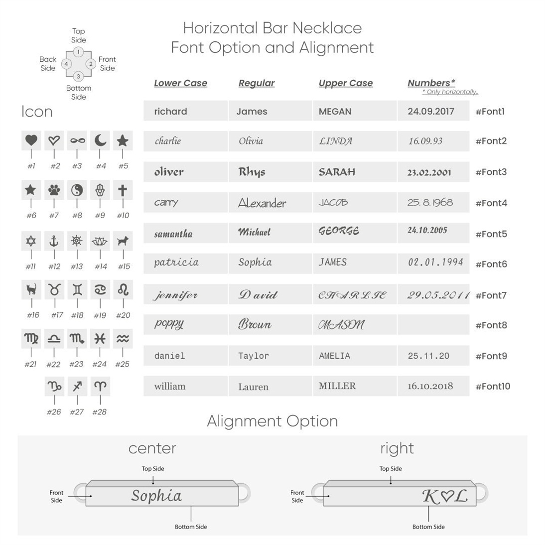 Solid Gold Horizontal Bar Necklace