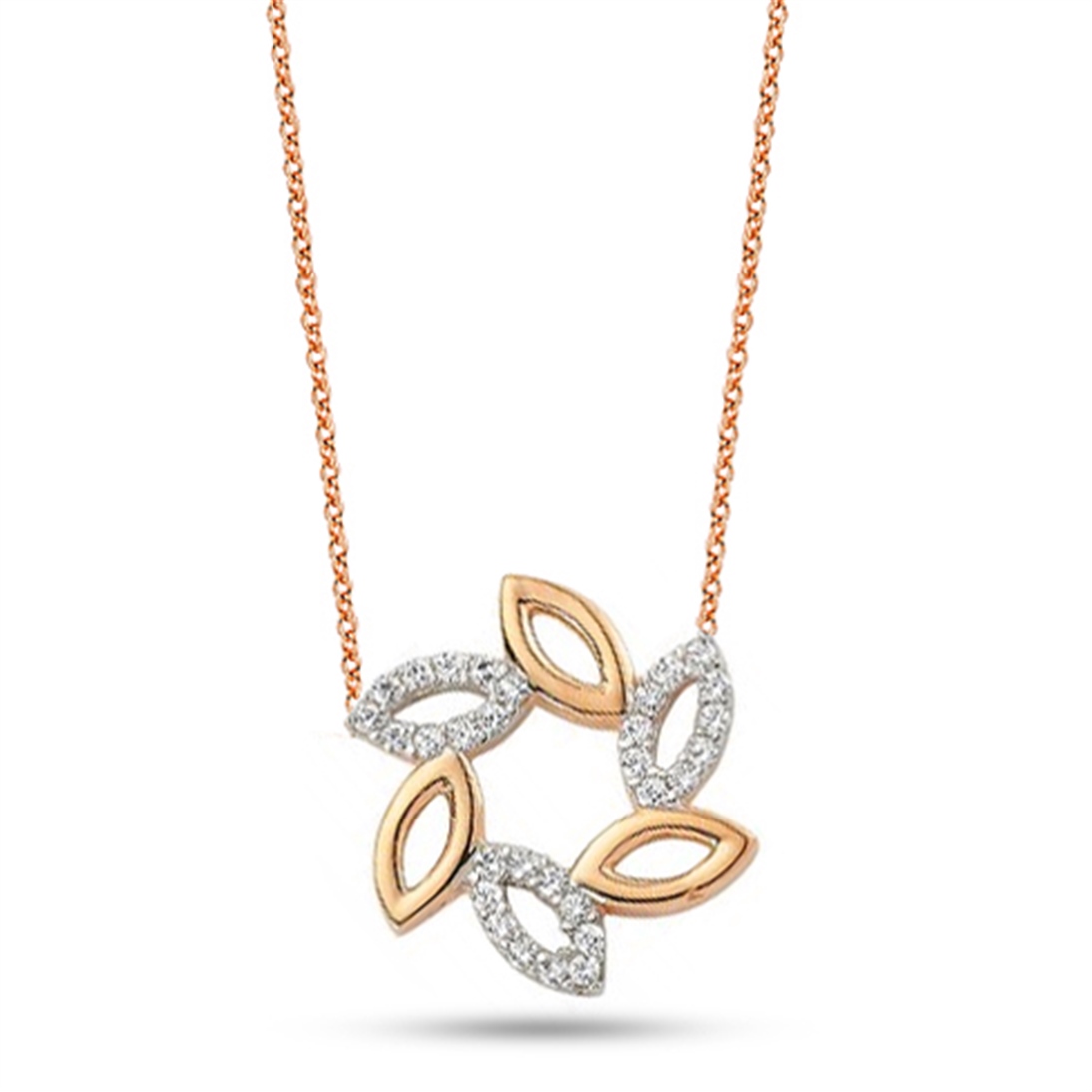 Solid Gold Windmill Necklace