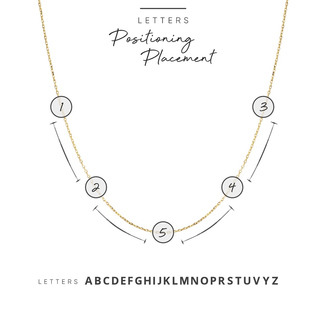 Solid Gold Ball Chain Letter Necklace