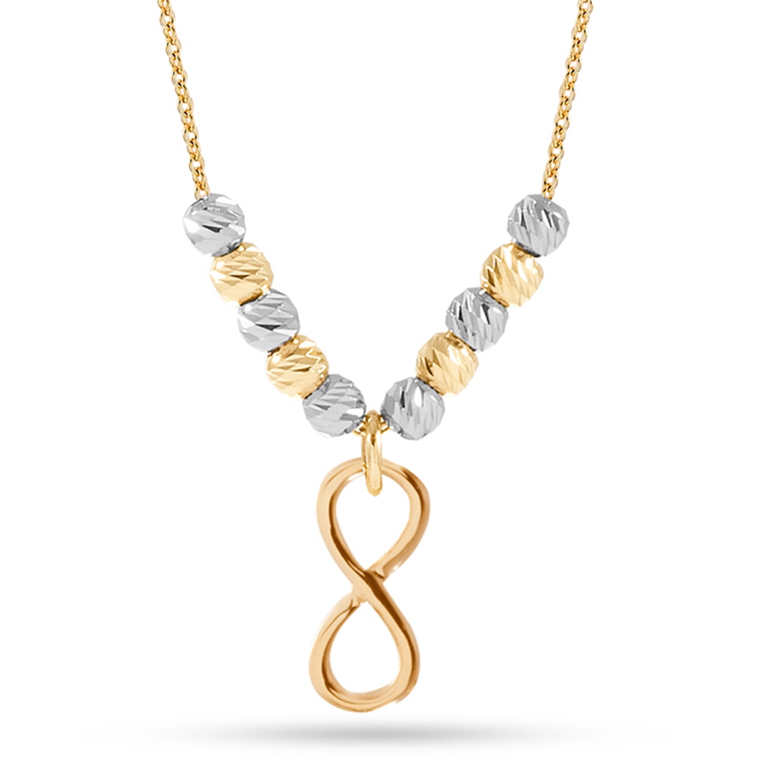 Solid Gold Infinity Necklace