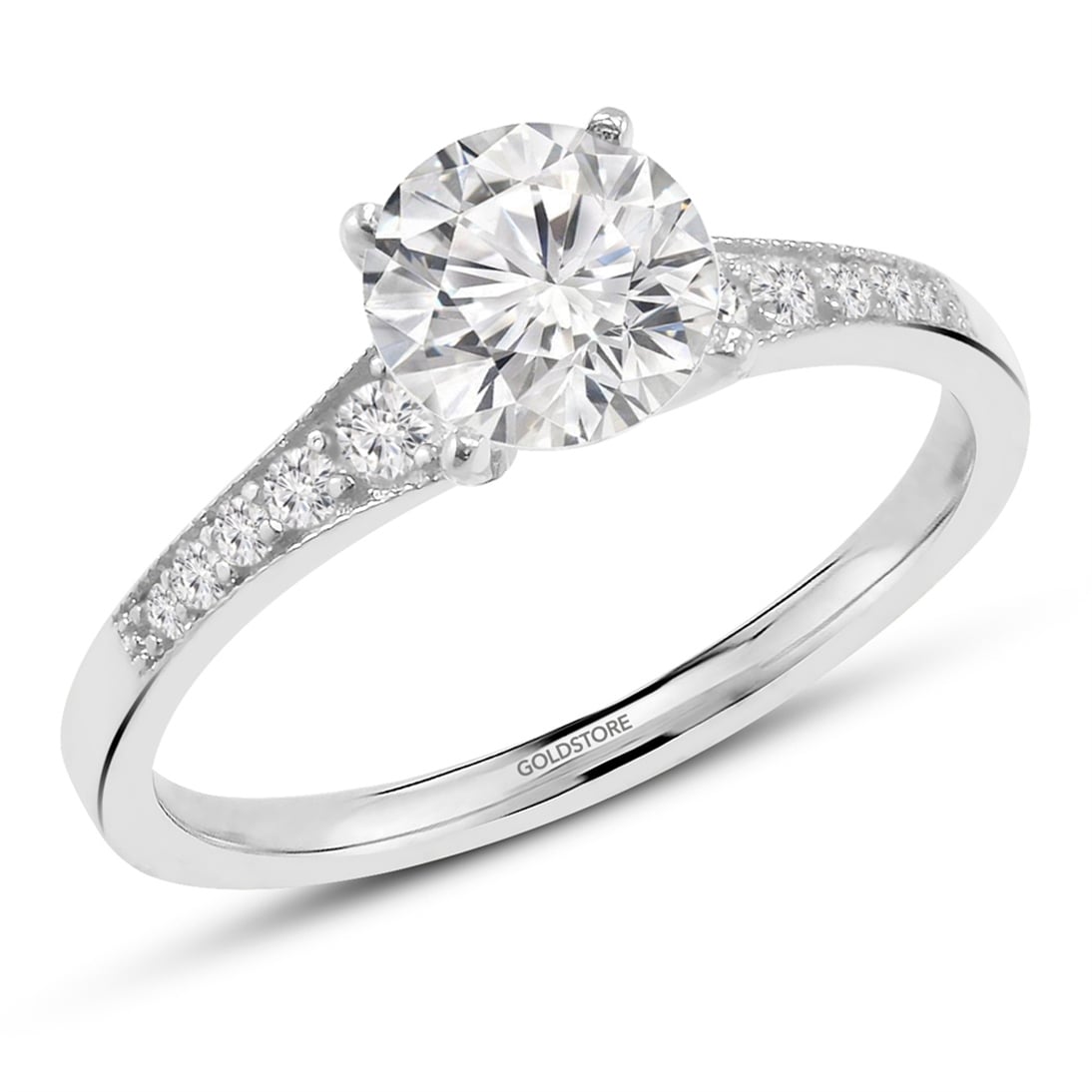 Solid Gold Solitaire Classic Ring
