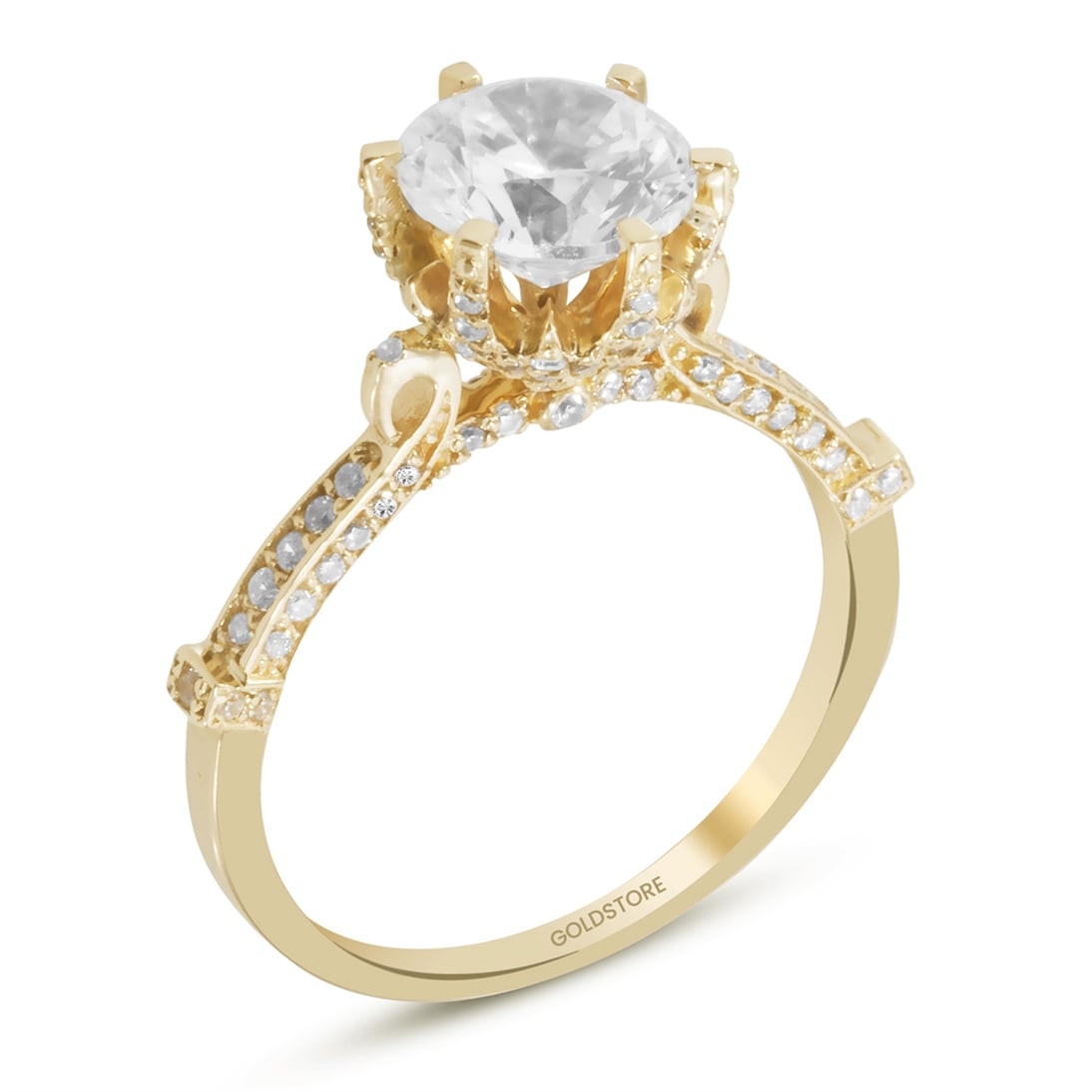 Solid Gold Solitaire Ring
