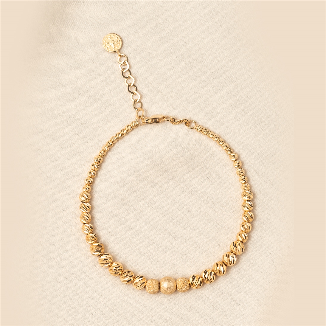 Solid Gold Ball Bracelet