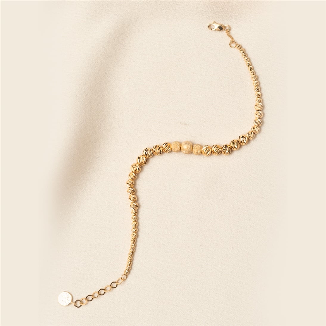 Solid Gold Ball Bracelet