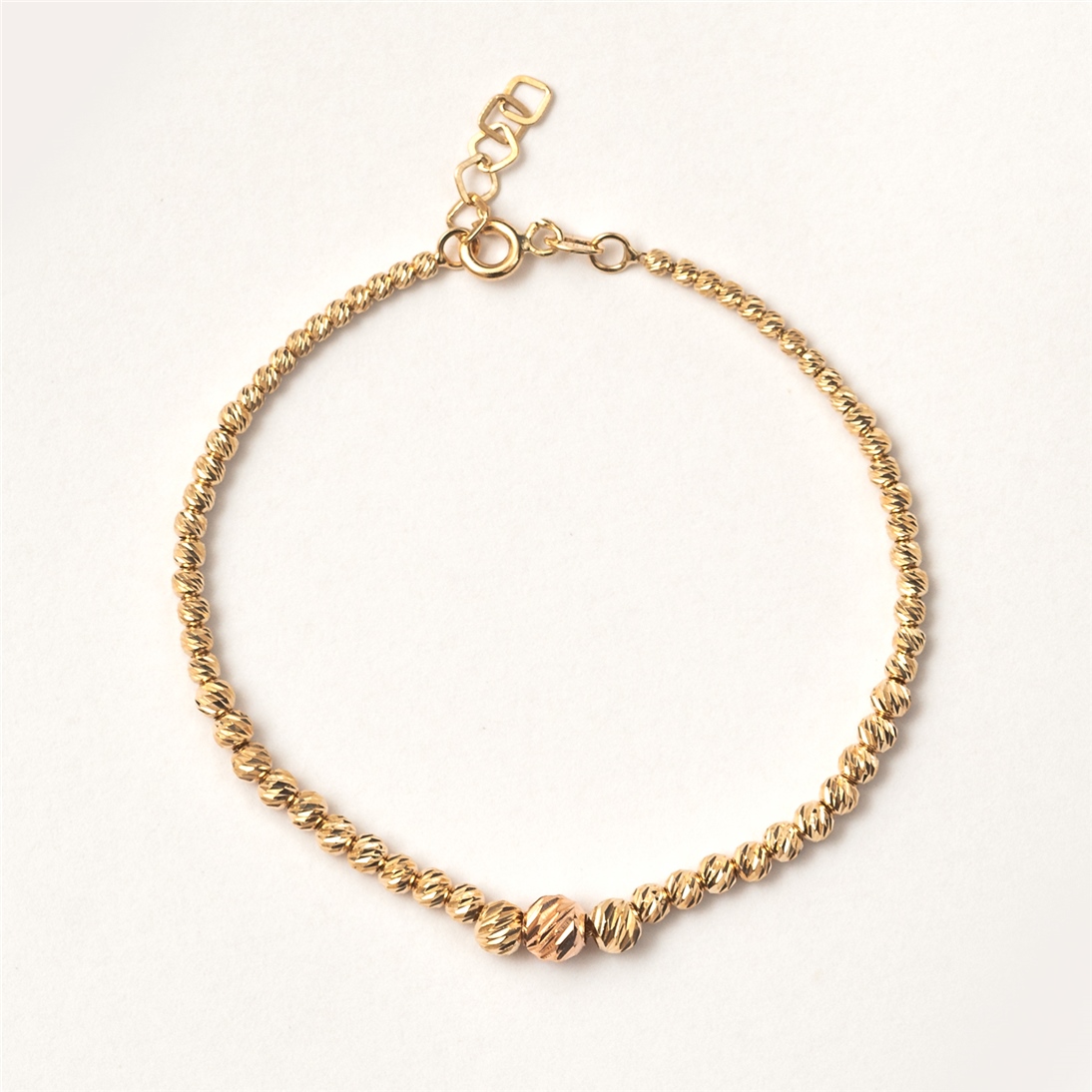 Solid Gold Ball Bracelet