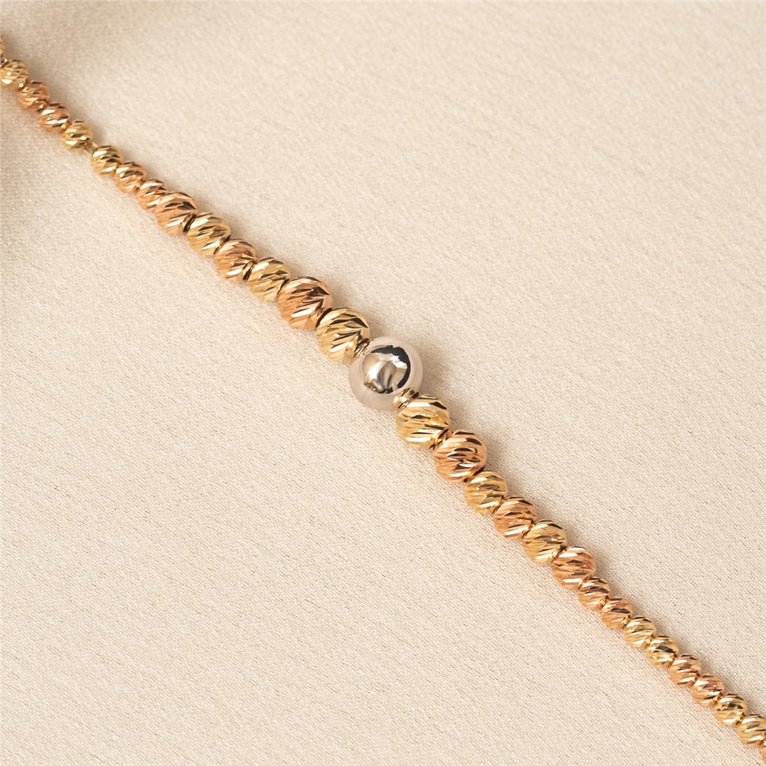 Solid Gold Ball Bracelet