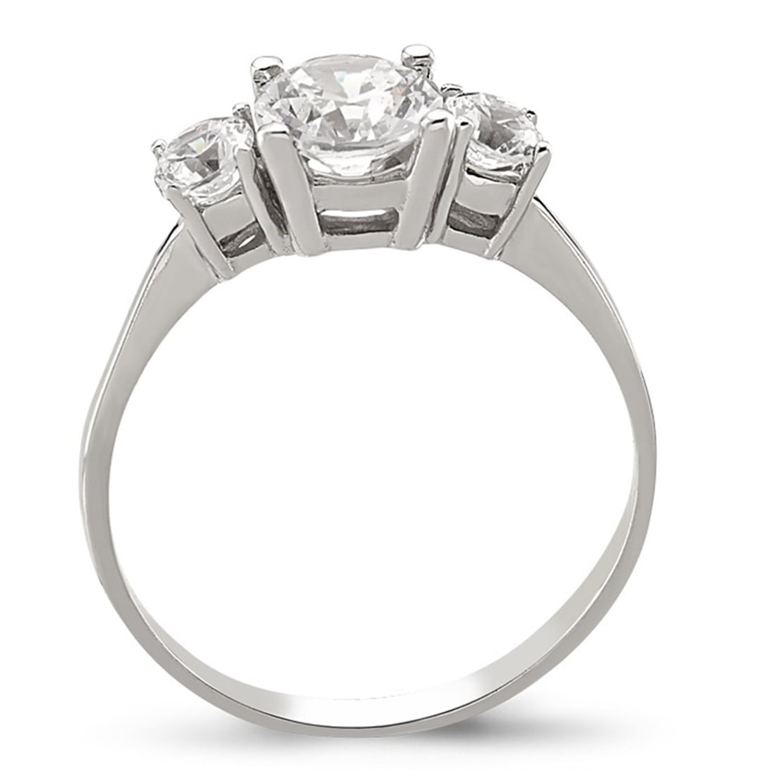 Solid Gold Three Stone Ring