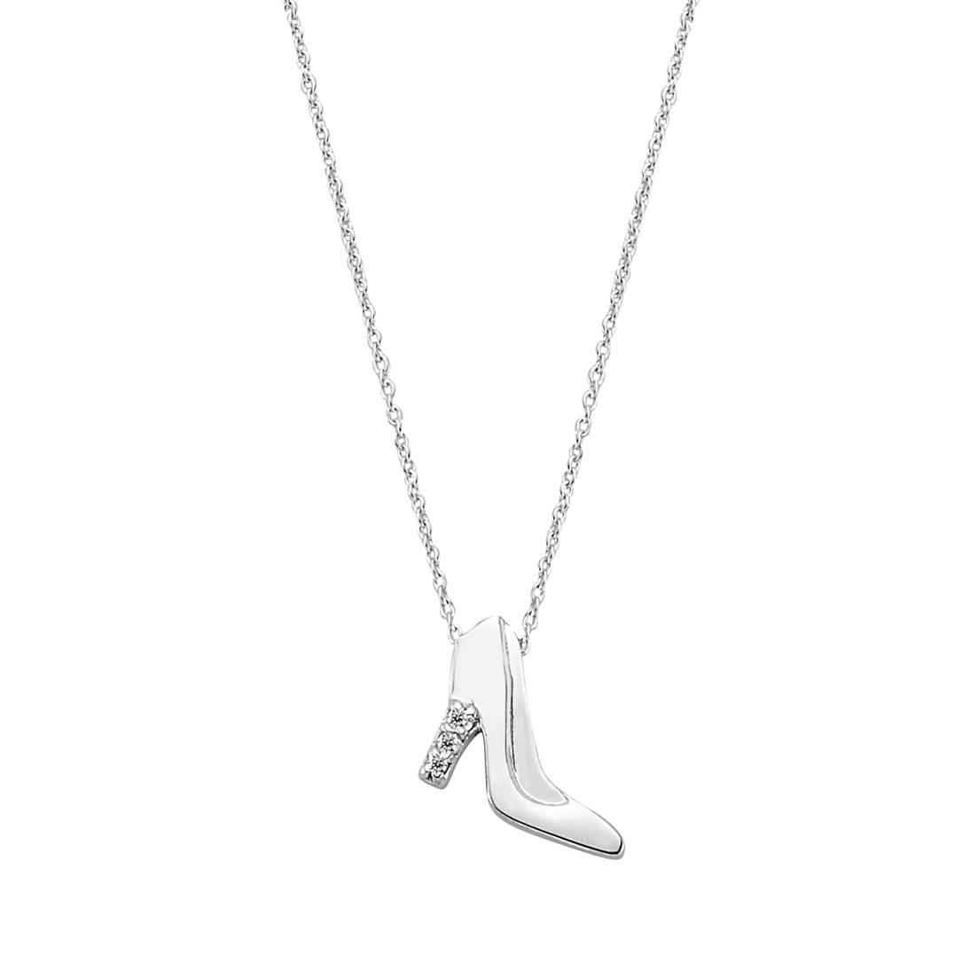 Solid Gold 0.02 ct. Diamond Fancy Necklace