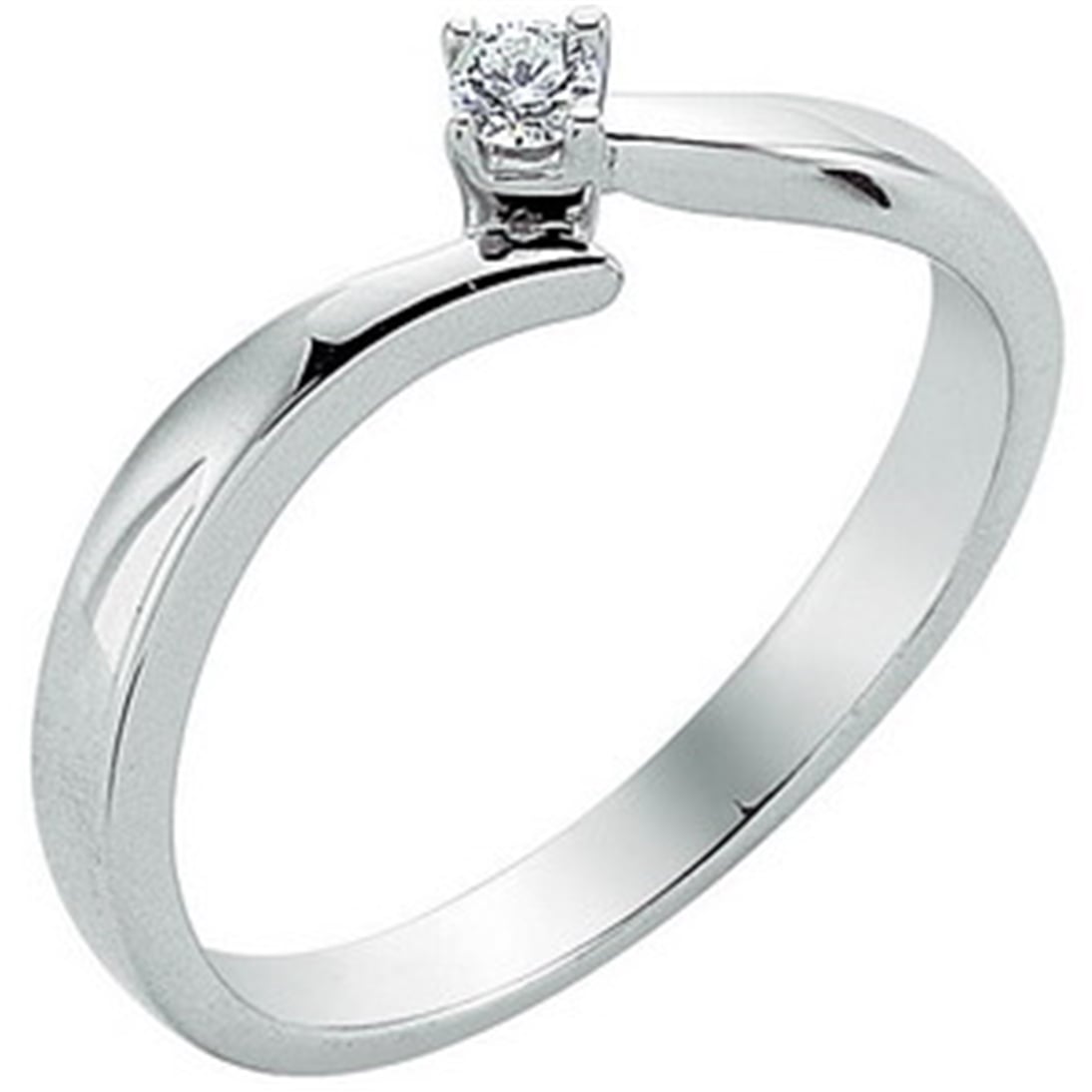 Solid Gold 0.06 ct. Diamond Solitaire Ring
