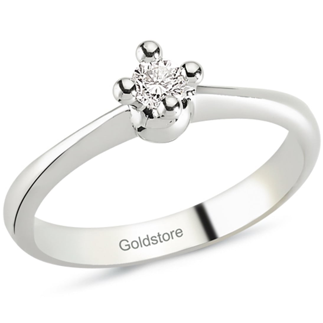 Solid Gold 0.11 ct. Diamond Solitaire Ring