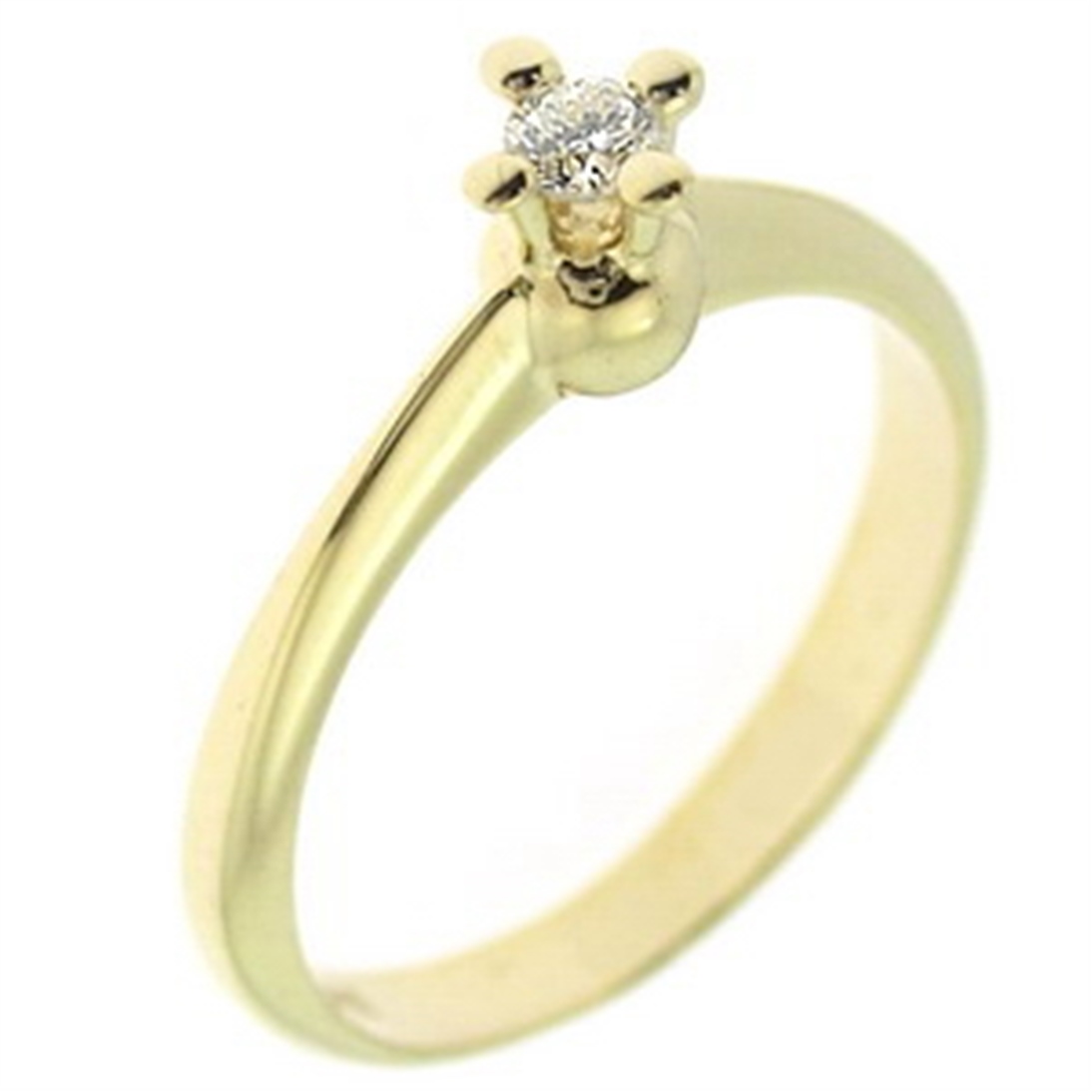 Solid Gold 0.11 ct. Diamond Solitaire Ring