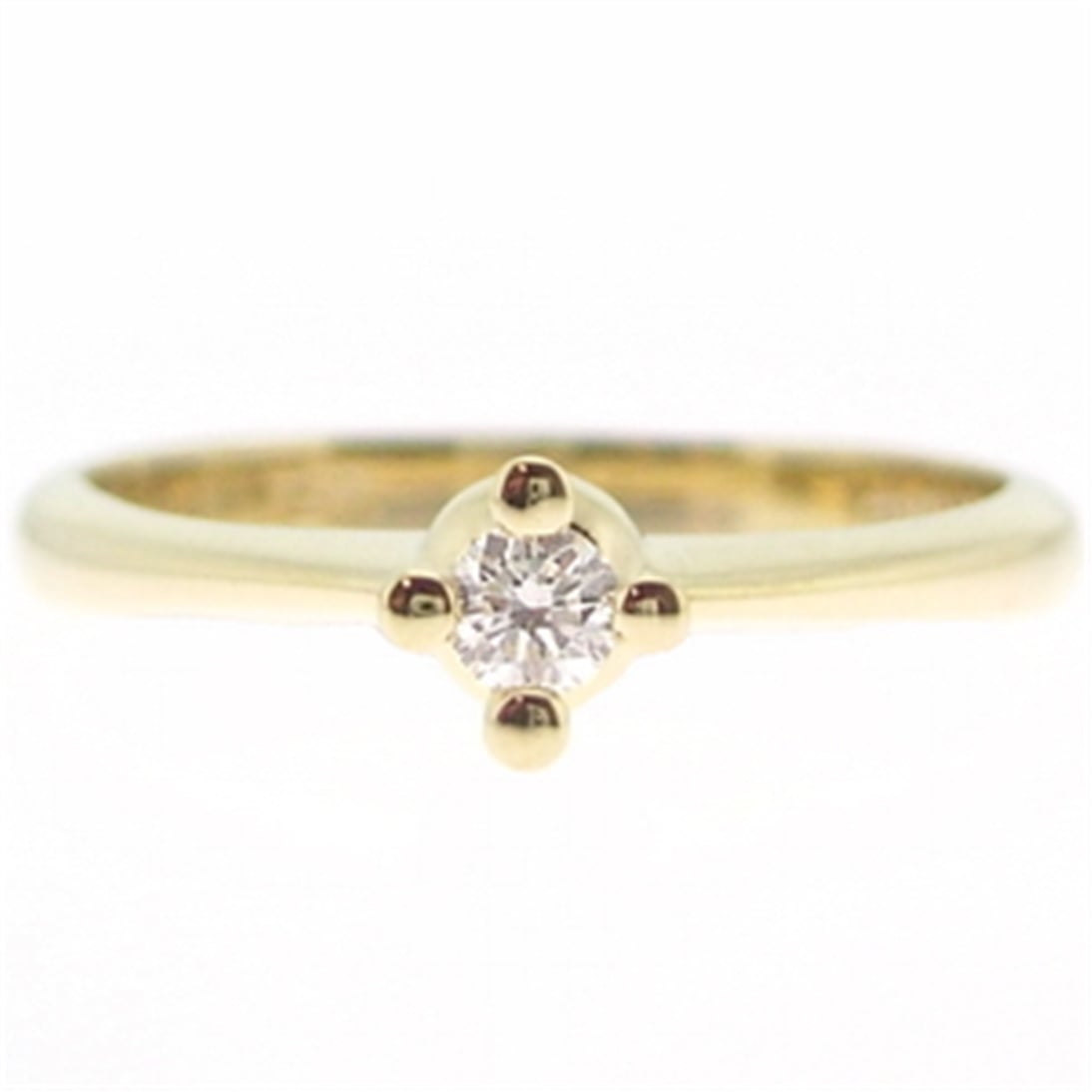 Solid Gold 0.11 ct. Diamond Solitaire Ring