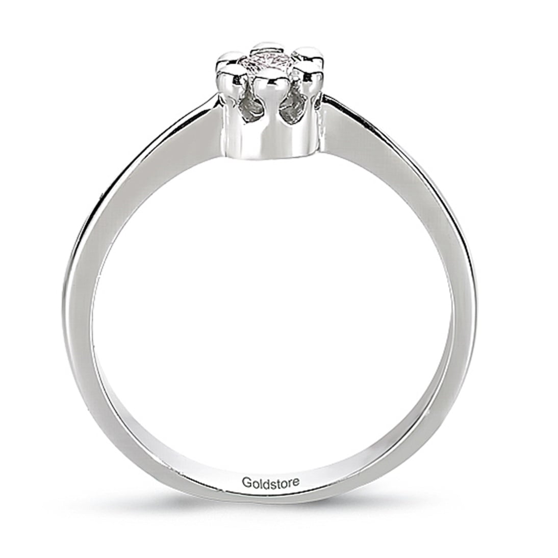 Solid Gold 0.13 ct. Diamond Solitaire Ring