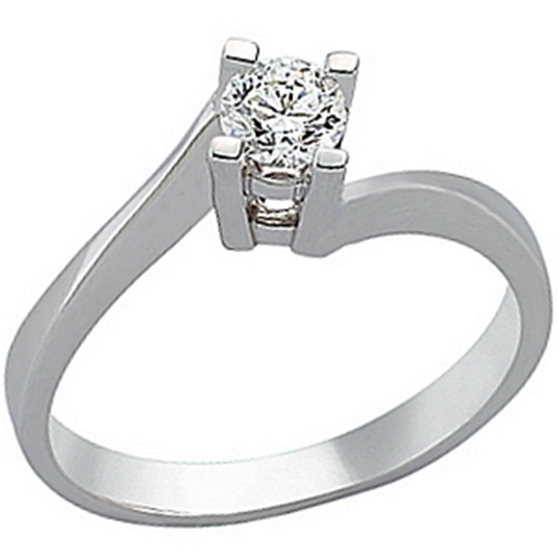 Solid Gold 0.3 ct. Diamond Solitaire Solitaire Ring