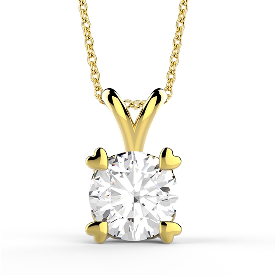 Solid Gold 0.5 ct. Diamond Solitaire Necklace