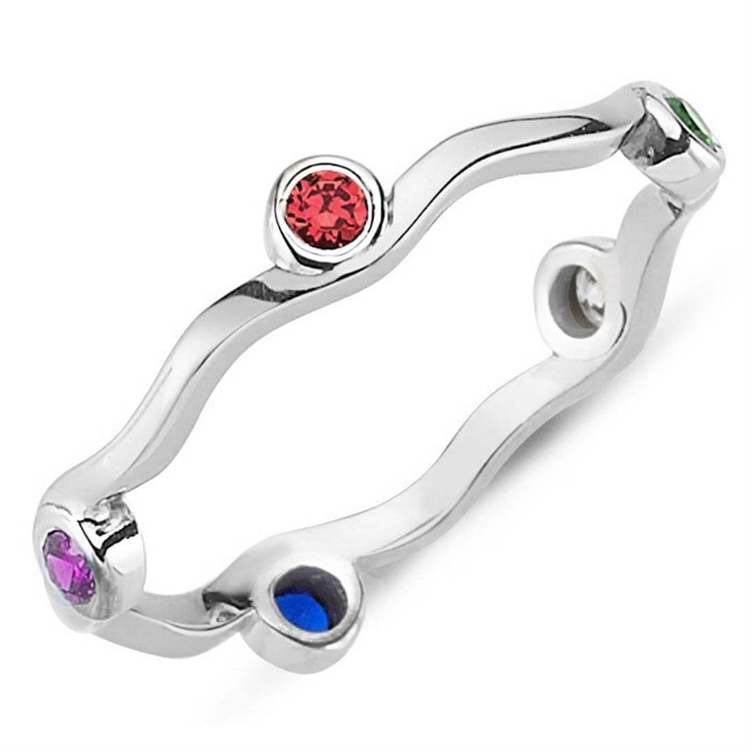 Solid Gold Birthstone Ring