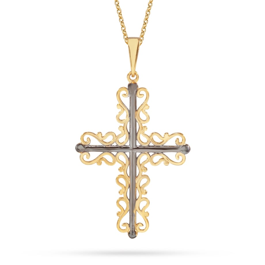 Solid Gold Cross Necklace