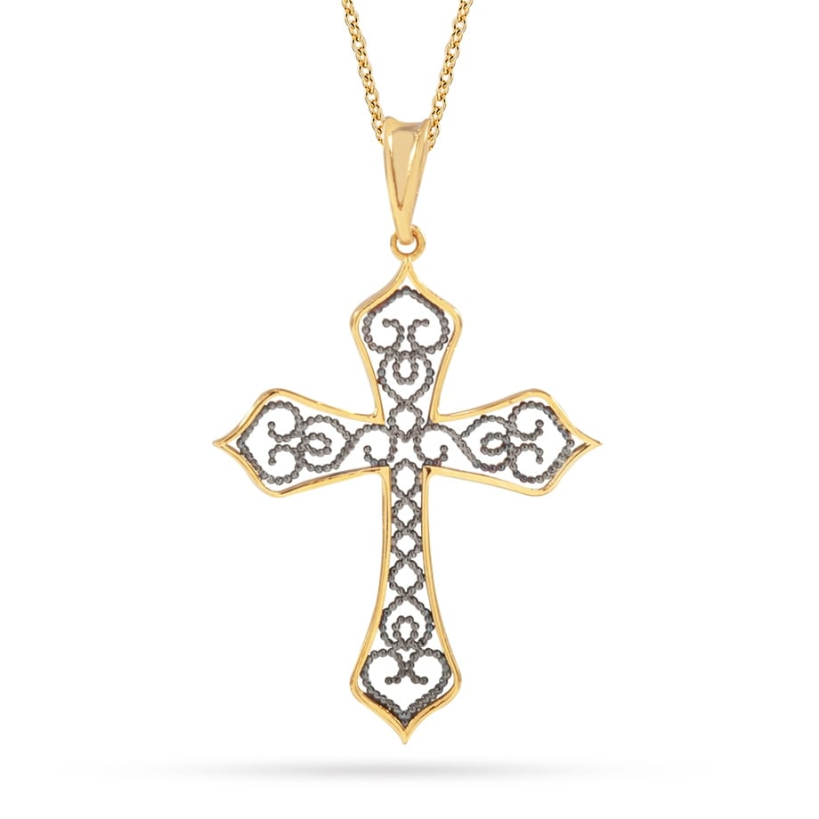 Solid Gold Cross Necklace