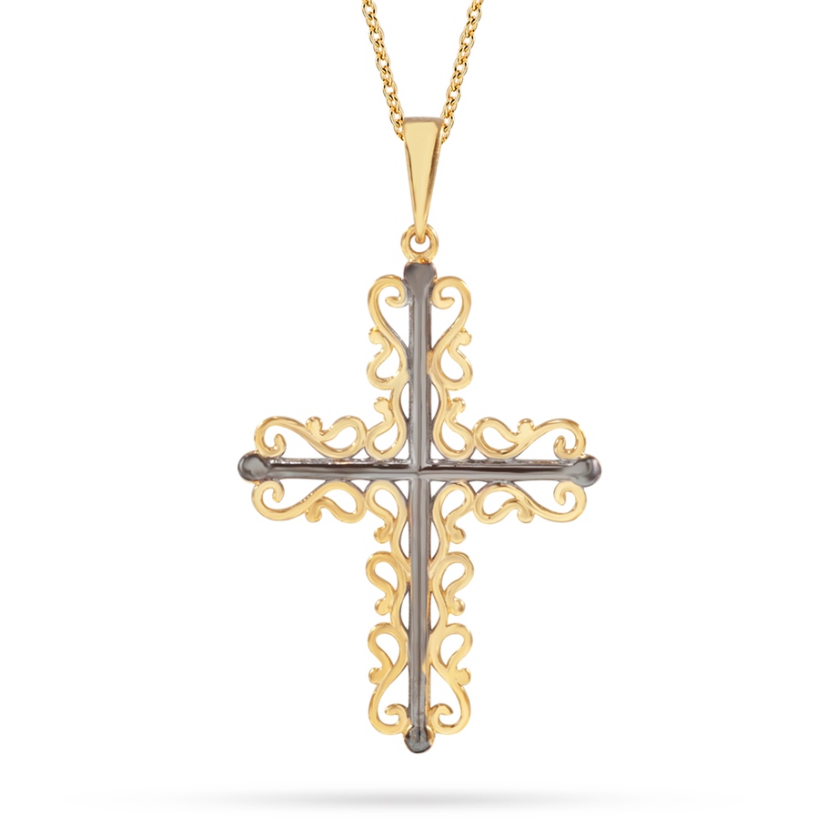 Solid Gold Cross Necklace