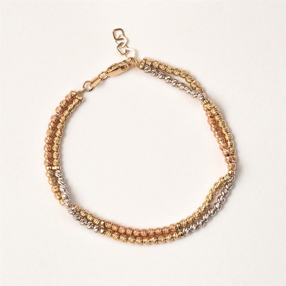 Solid Gold Ball Bracelet