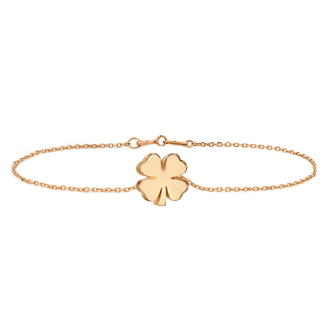 Solid Gold Clover Bracelet