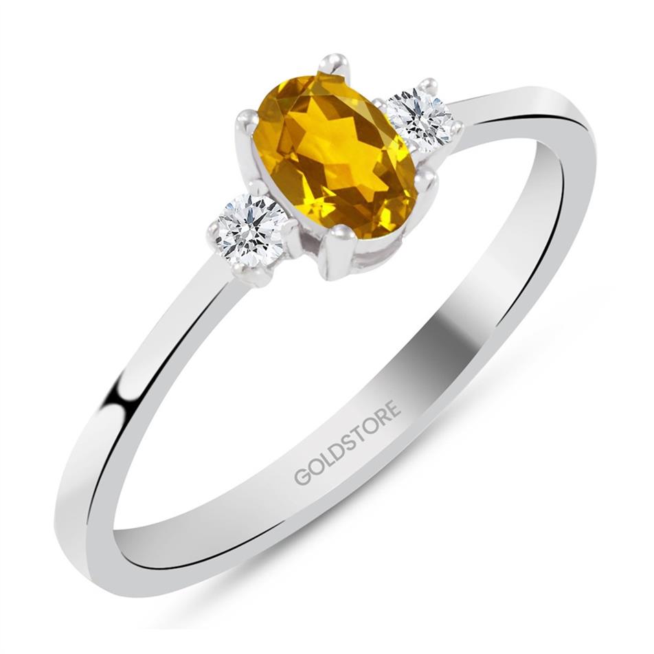 Solid Gold 0.1 ct Diamond Fancy Ring