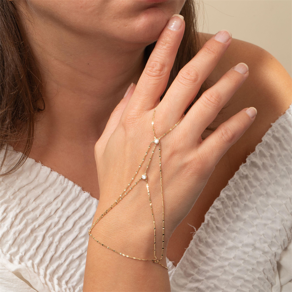 0.20 Karat Pırlanta Altın Şahmeran Bileklik