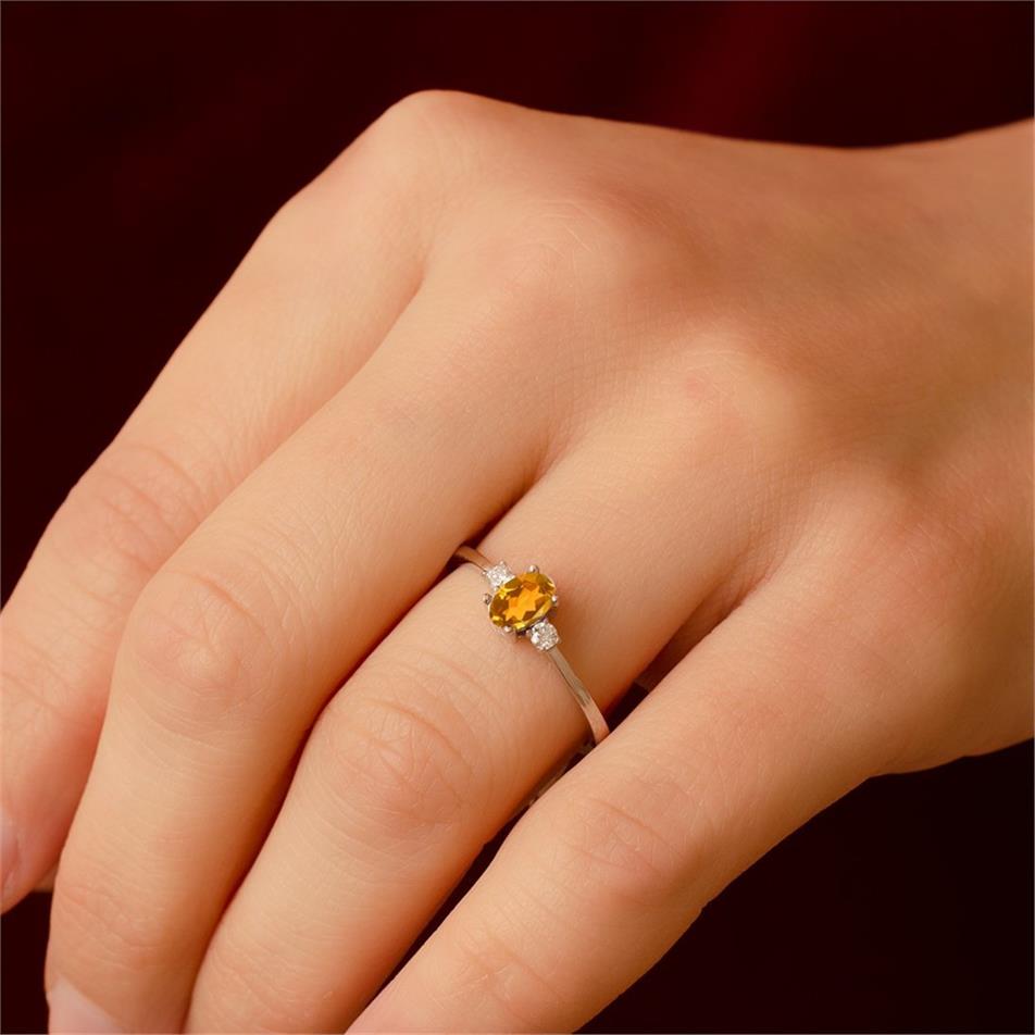 Solid Gold 0.1 ct Diamond Fancy Ring