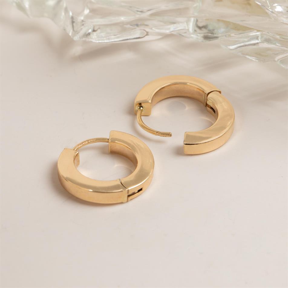 Solid Gold Small Hoop Earrings