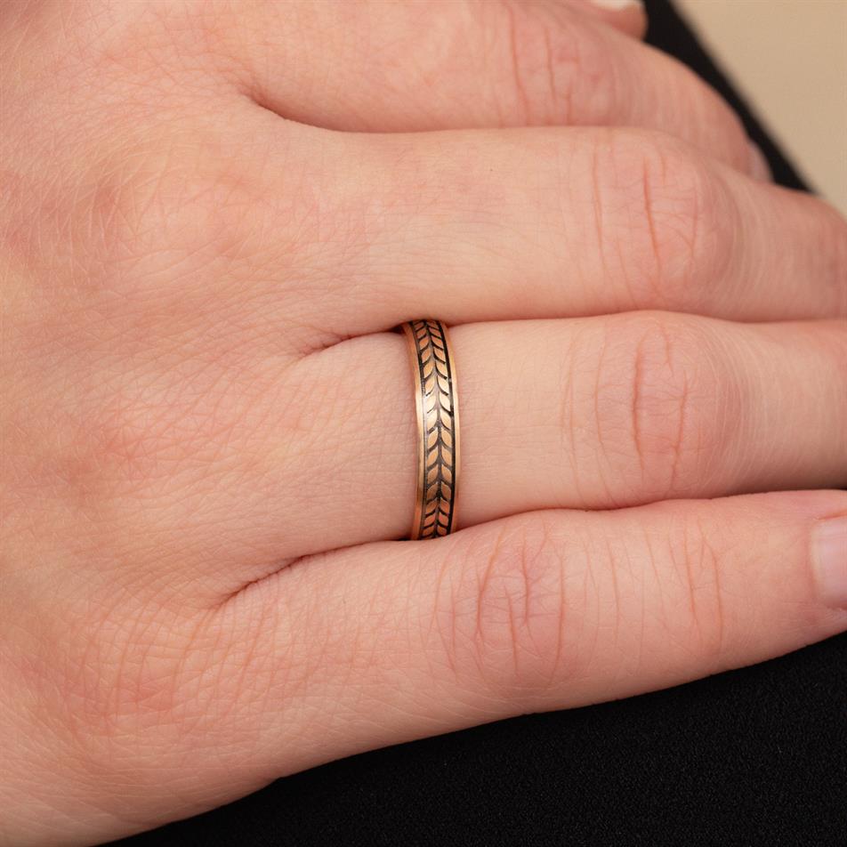 Solid Gold 3.6mm Wheat Wedding Band