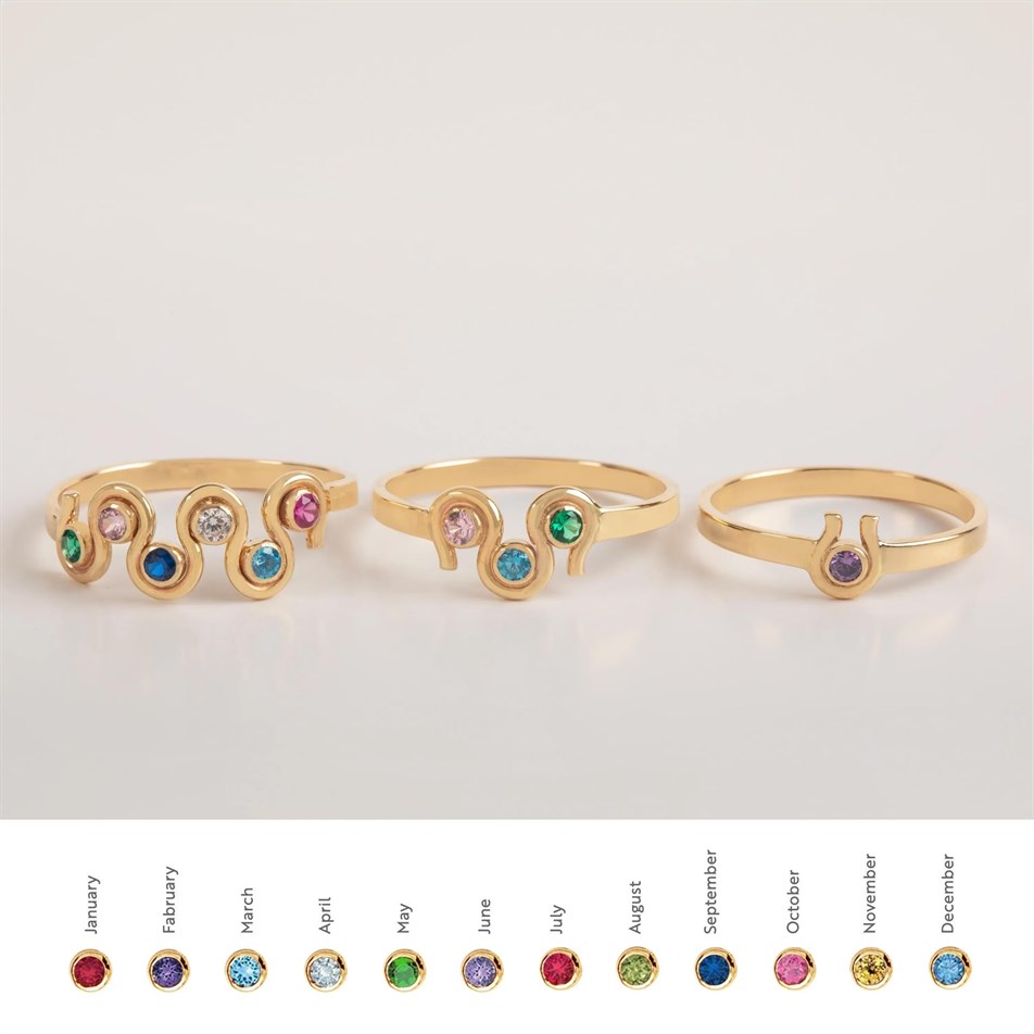 Gold Family Birthstone Ring