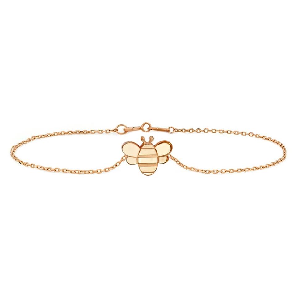 Solid Gold Bee Bracelet