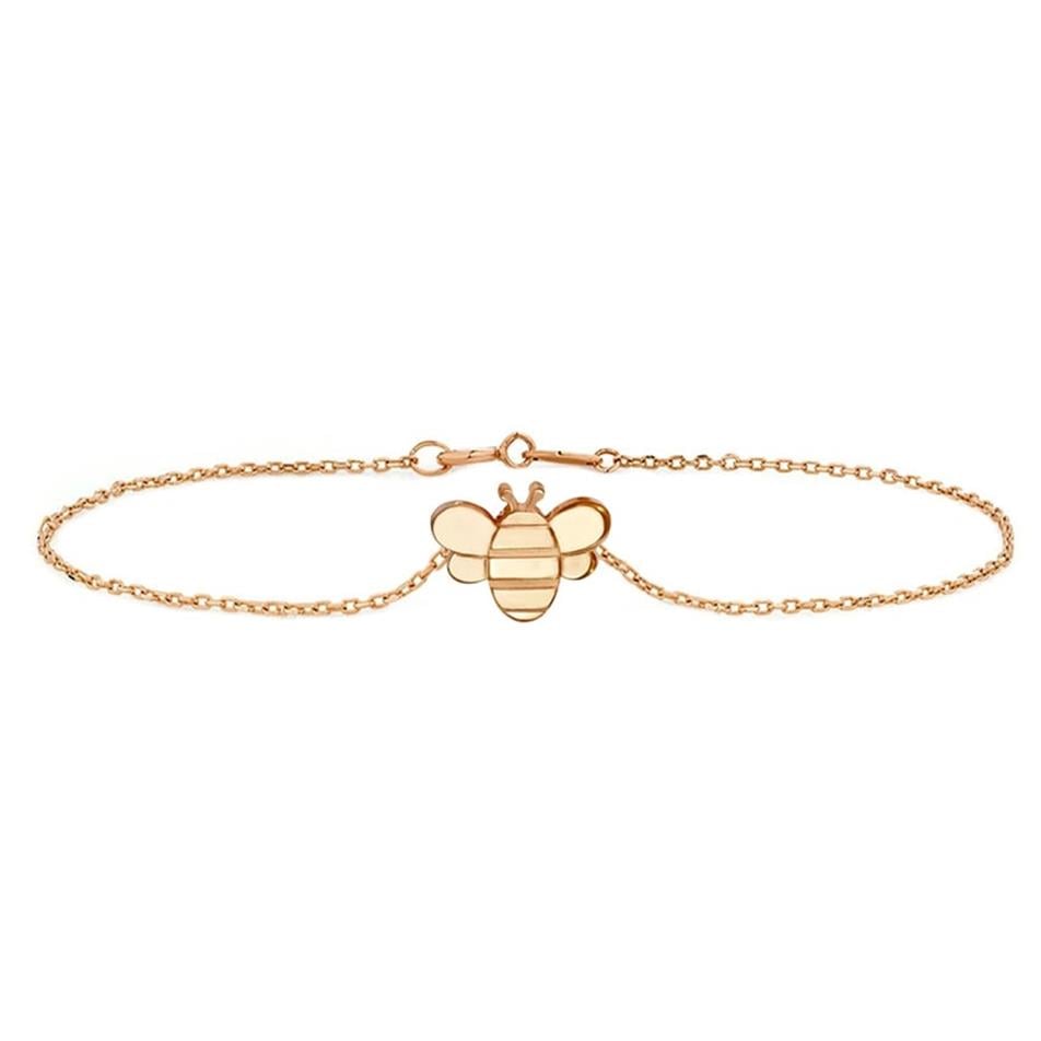Solid Gold Bee Bracelet