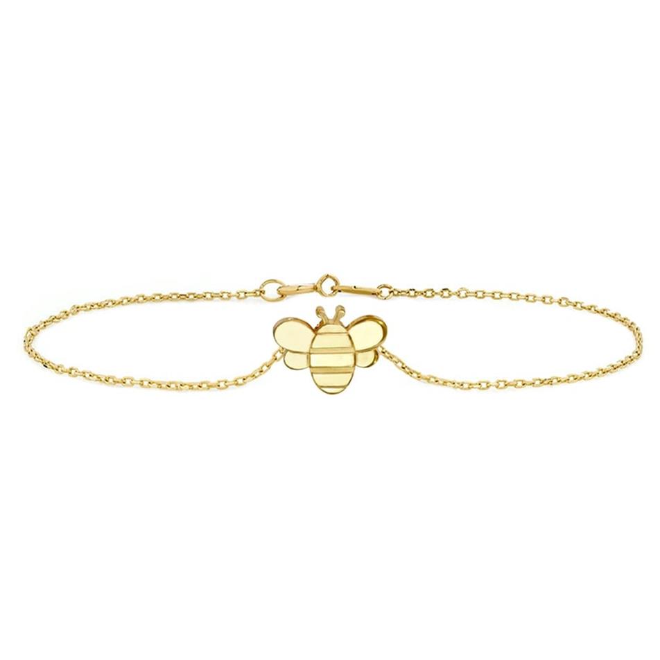 Solid Gold Bee Bracelet