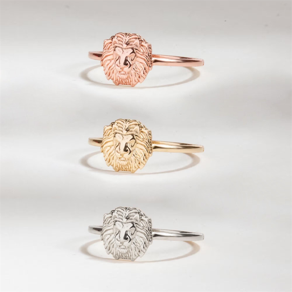 Altın Aslan Başı Yüzük
