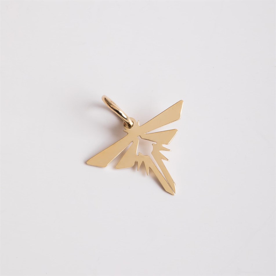 Gold Firefly Pendant Necklace