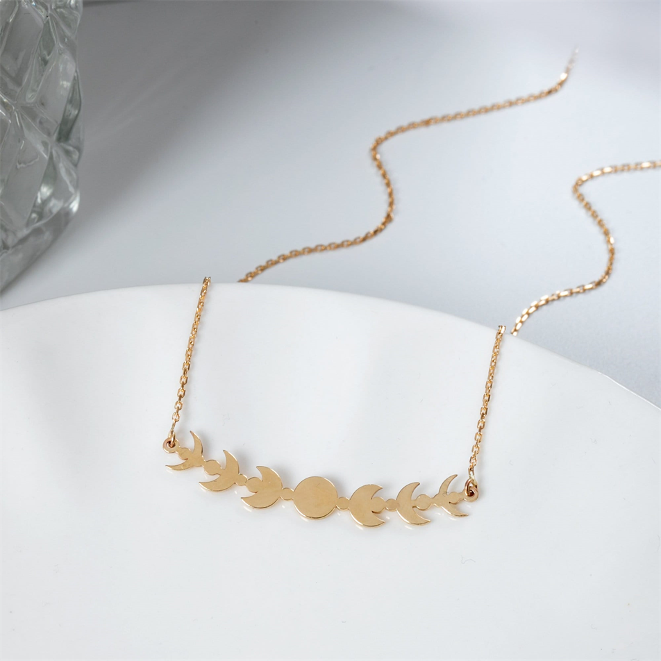 Gold Moon Phases Necklace