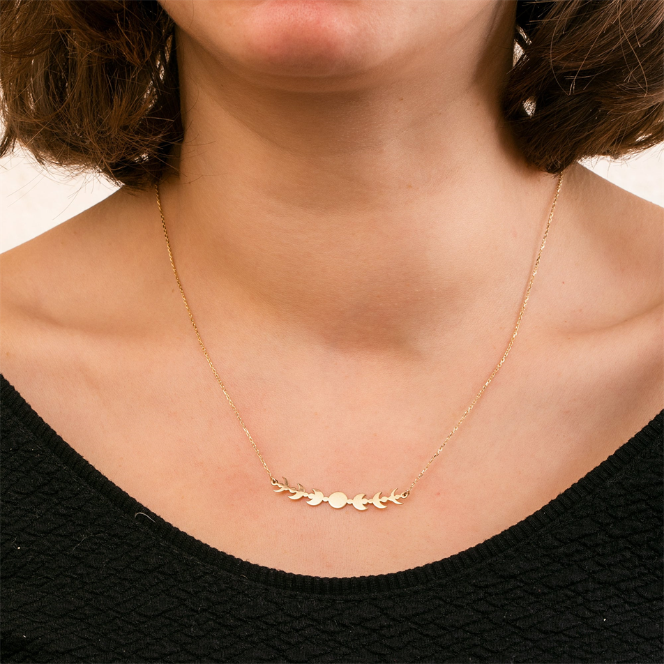 Gold Moon Phases Necklace