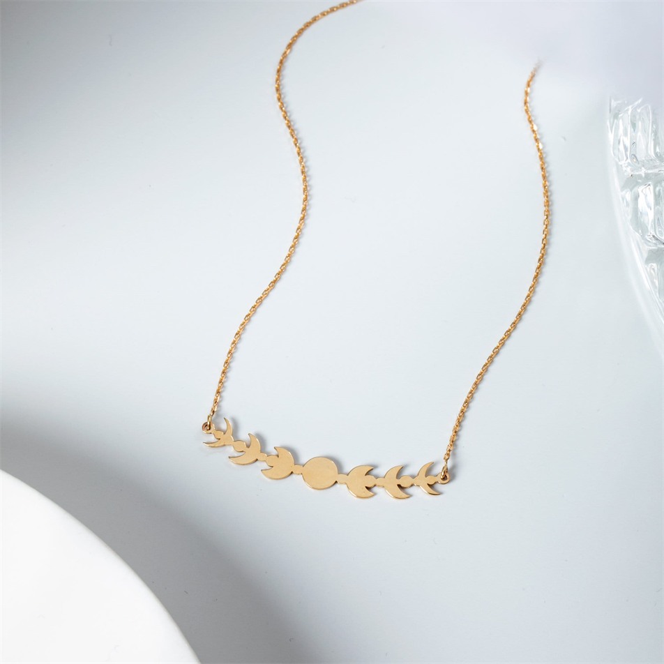 Gold Moon Phases Necklace