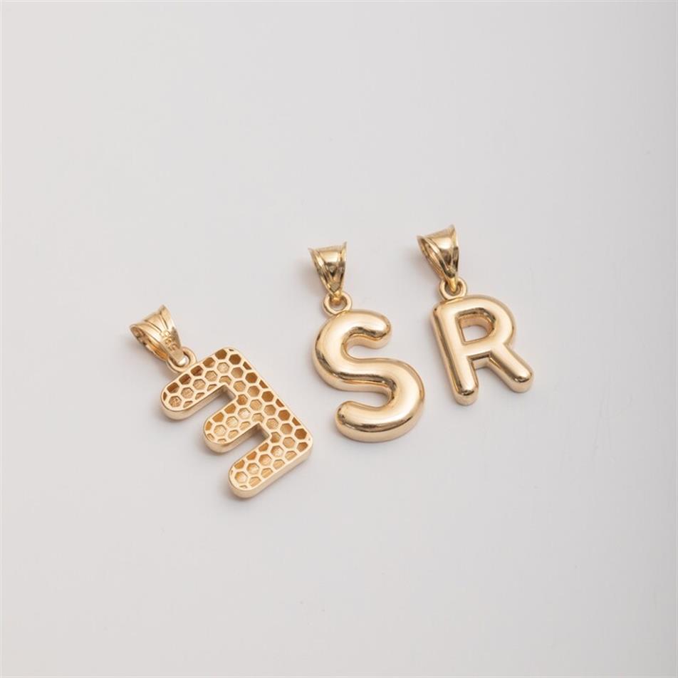 Gold Baloon Letter Necklace