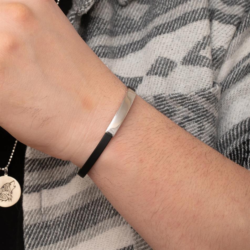 Solid Gold Leather Bracelet